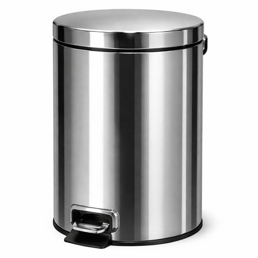 Homeatic Stainless Steel Dustbin 7 LTR – Pedal Operated Waste Bin for Home & Office