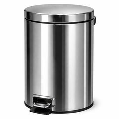 Homeatic Stainless Steel Dustbin 7 LTR – Pedal Operated Waste Bin for Home & Office