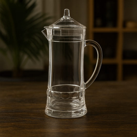Bell-Design Clear Glass Jug  Premium Heavy-Base Beverage