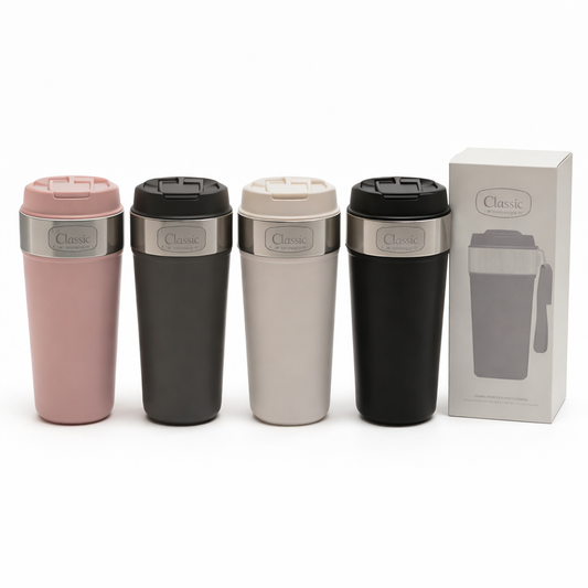 Stainless Steel Vacuum Coffee Cup 500ML – Classic Insulated Travel Mug - Habitt