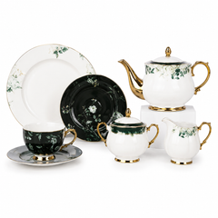 Elegant 24-Piece Tea Set | Complete Tea Serving Set for Home & Entertaining