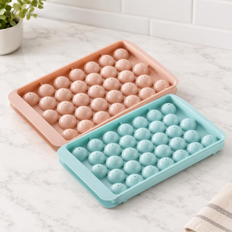Ice Cube Tray with 33 Round Cavities - AI lifestyle visualization
