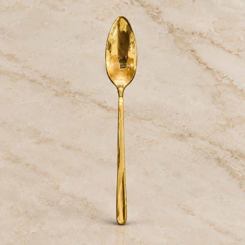 24-Piece Gold Finish Spoon Set 14 Gauge - AI lifestyle visualization