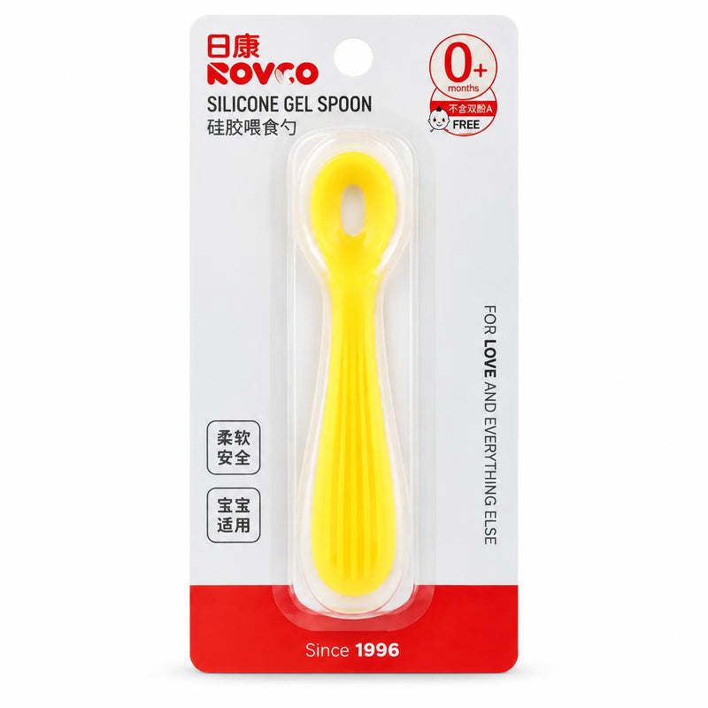 Novco Silicone Gel Baby Spoon Soft & Safe Feeding Tool - AI lifestyle visualization