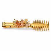 Gold Butterfly Flower Double Tooth Hair Clip 9 Inch - AI lifestyle visualization