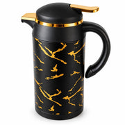 12C Black Thermos 1L with Gold Accents - AI lifestyle visualization