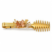 Gold Butterfly Flower Double Tooth Hair Clip 9 Inch - Original product photo