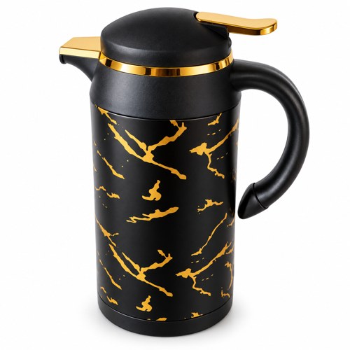 12C Black Thermos 1L with Gold Accents - Original product photo