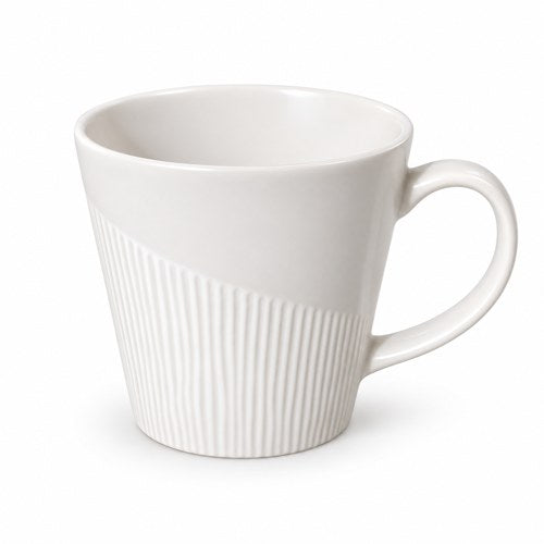 Elegant Grey Ceramic Mug with Textured Design - Original product photo