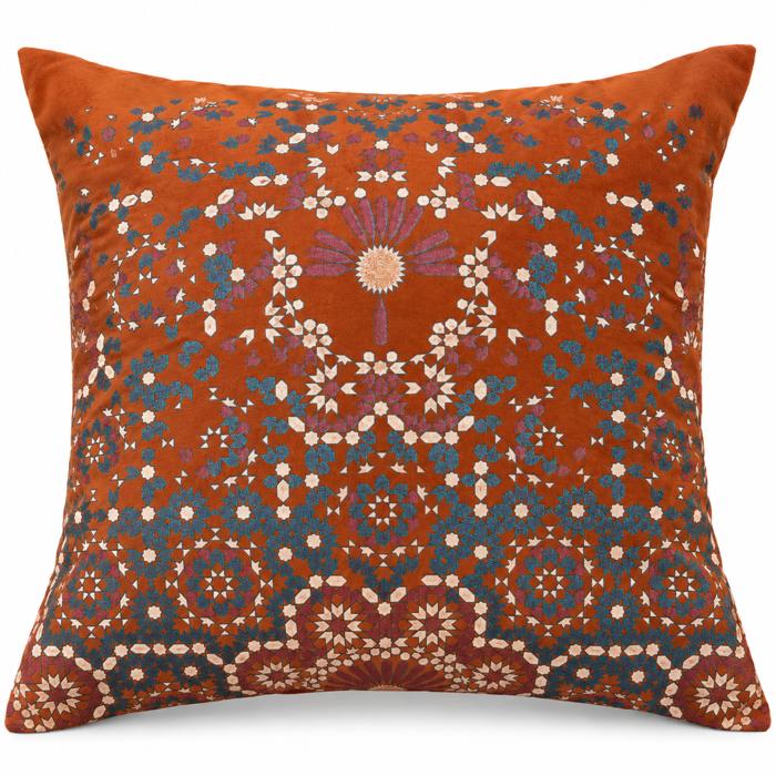 Cardinal Cushion Cover with Midnight Marrakech Screenprint 18x18 - Original product photo
