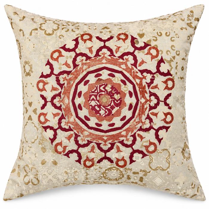 Mars Red Moroccan Inspired Screenprint Cushion Cover 18x18 - Original product photo