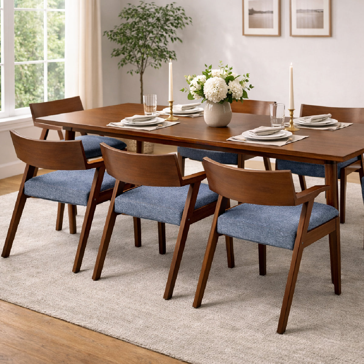 Person Table Nerra 6 Person Dining Table - Habitt