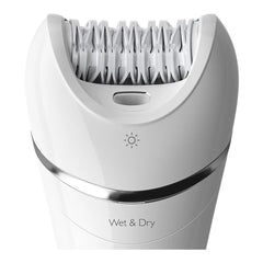 Philips BRE710/01 8000 Series Wet & Dry Epilator | Powerful Hair Removal with 5 Accessories for Smooth Skin