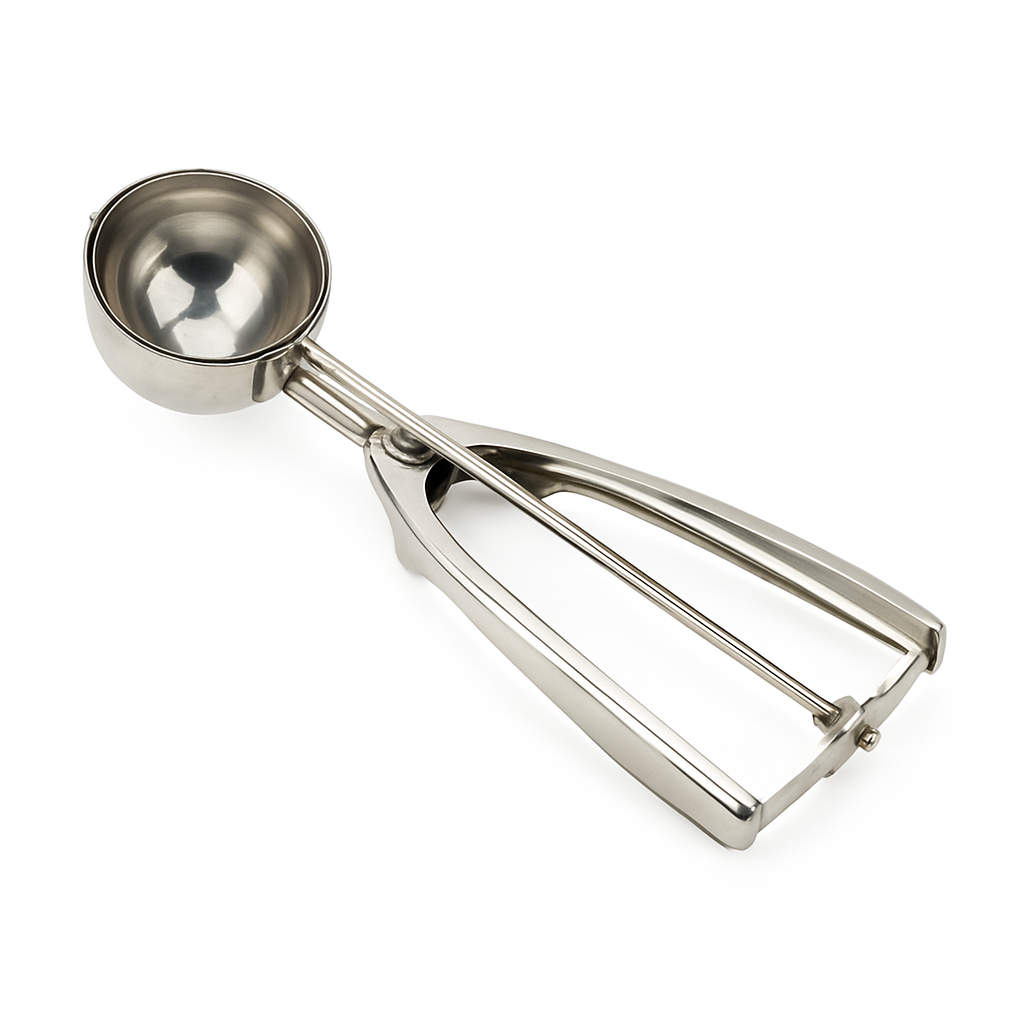 Stainless Steel Ice Cream Scoop with Trigger Release – Heavy-Duty Dessert Spoon for Ice Cream, Cookies & Melon