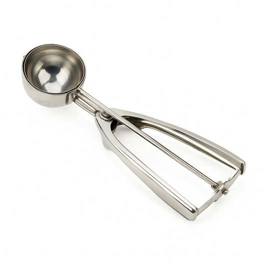 Stainless Steel Ice Cream Scoop with Trigger Release – Heavy-Duty Dessert Spoon for Ice Cream, Cookies & Melon