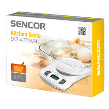 Sencor Digital Kitchen Scale with Bowl – Precise Electronic Food Scale for Baking & Cooking (SKS 4001WH)
