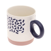 White Ceramic Mug with Black Sprinkle Pattern - Habitt