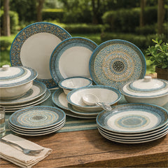 Dinner Set Blue Mosaic