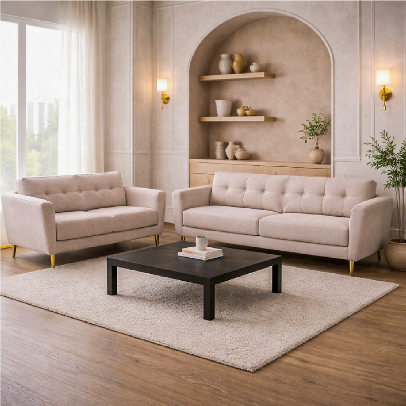 Rochester Sofa 2 + 3 Bundle & Honey Comb Coffee Table - Habitt