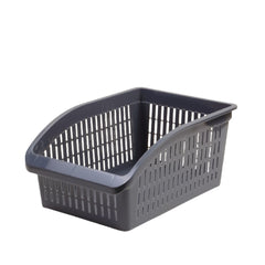 1pc Organizer Basket #2 (Assorted) – Multipurpose Plastic Storage Basket (White, Pink, Grey, Beige)