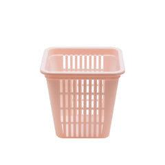 Organizer Basket Mini #2 – Compact Plastic Storage Basket (Beige, Pink, White, Grey)
