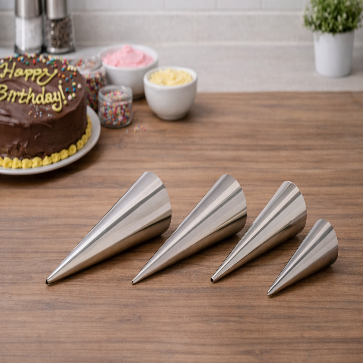 Prestige Cream Horn Moulds – Stainless Steel Baking Tool