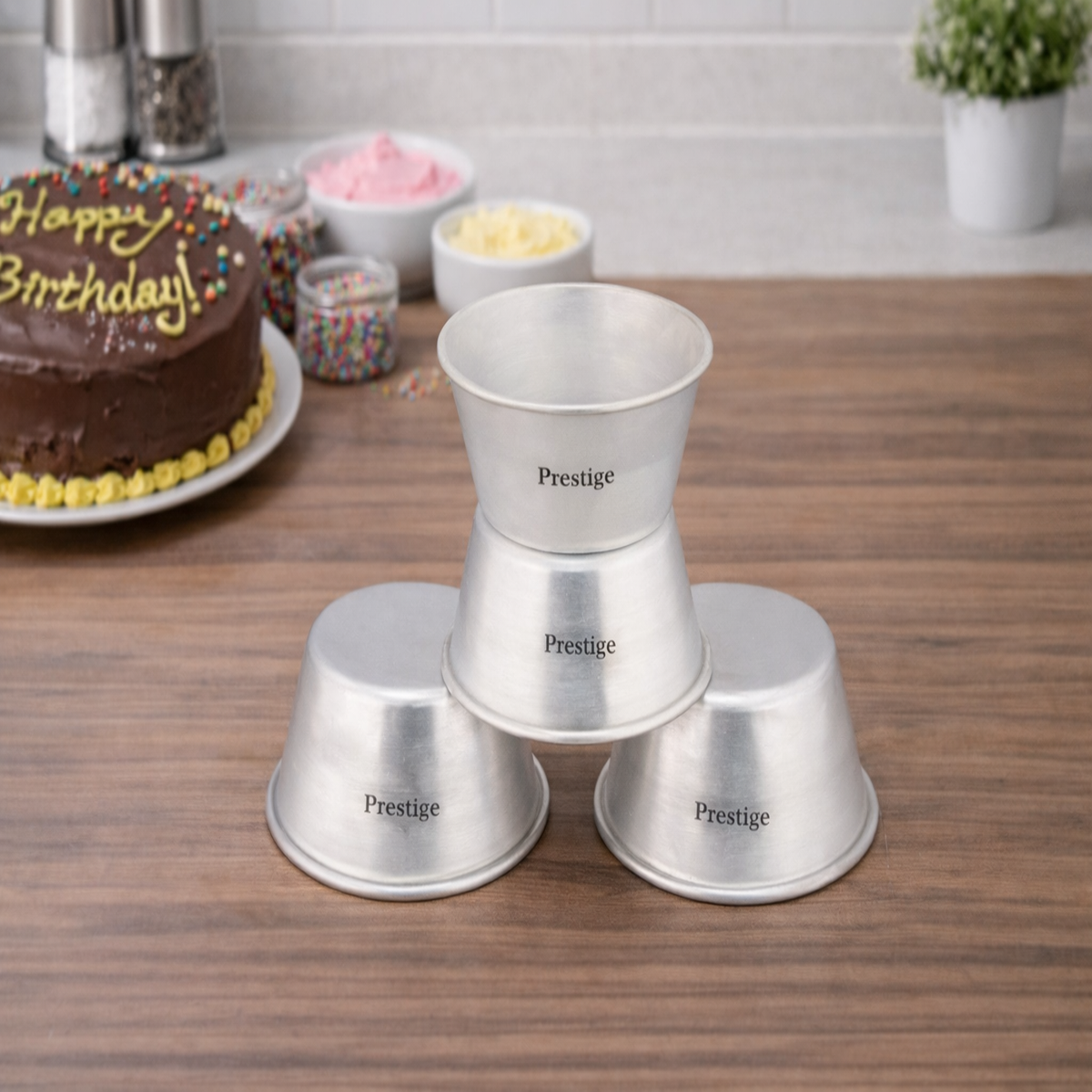 Prestige Mini Plum Cake Mould – 4 Pcs Baking Set