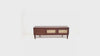 Gul Bahar TV Unit – Solid Wood Media Console with Cane Accents