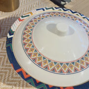 30PCS  6 Person Dinner Set Coloured Chevron