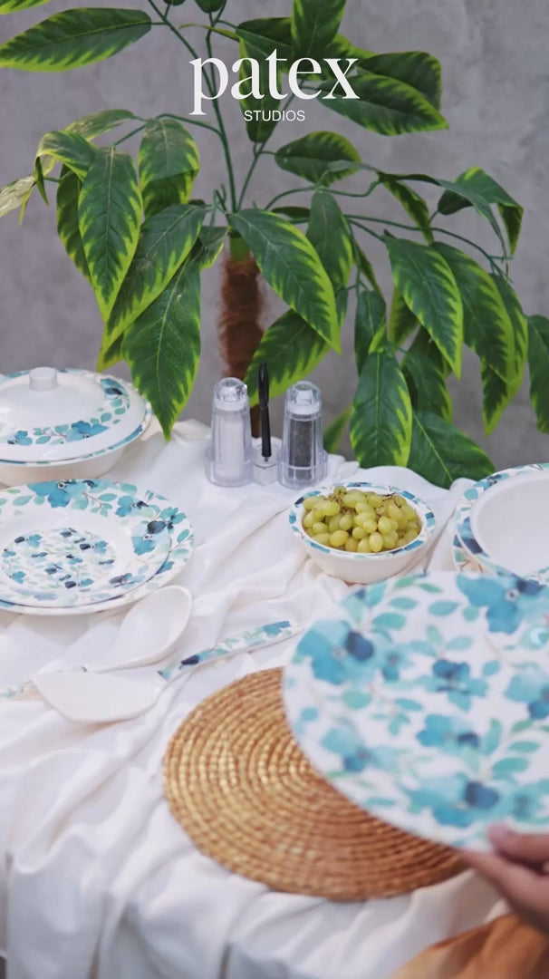 Sea of Blue Dinner Set – Coastal Florals with Fresh, Timeless Elegance (22 / 30 / 43 PCS)