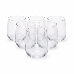 Clear Curved Tumbler Set – 6Pcs 460ml - Habitt
