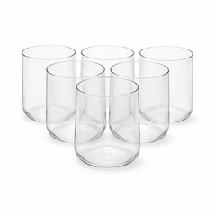 Clear Straight Tumbler Set – 6Pcs 470ml - Habitt