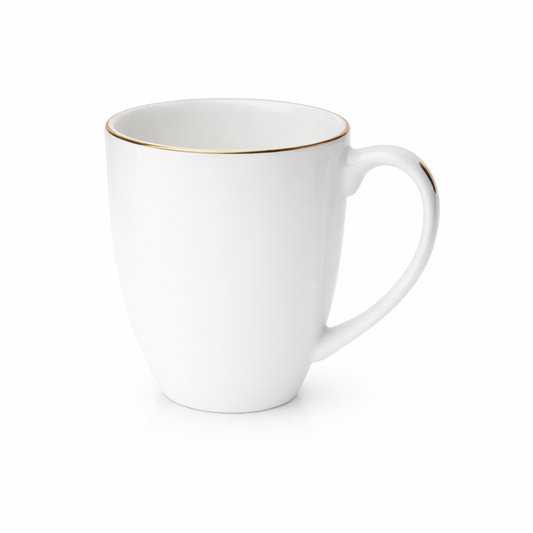 Bone Mug – Classic White with Gold Rim - Habitt