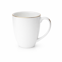 Bone Mug – Classic White with Gold Rim - Habitt