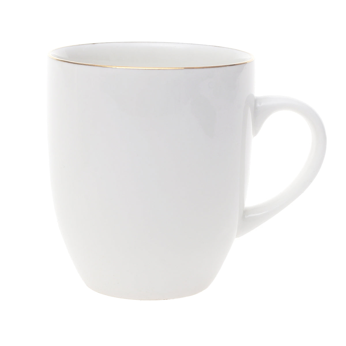 Classic Bone Mug – White with Gold Rim Detail - Habitt