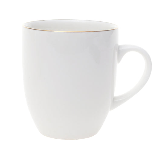 Classic Bone Mug – White with Gold Rim Detail - Habitt
