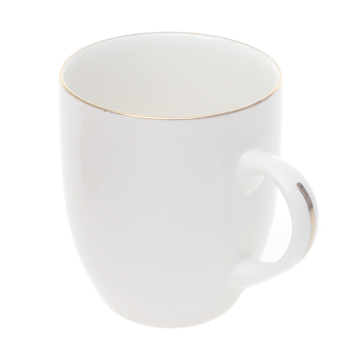 Classic Bone Mug – White with Gold Rim Detail - Habitt