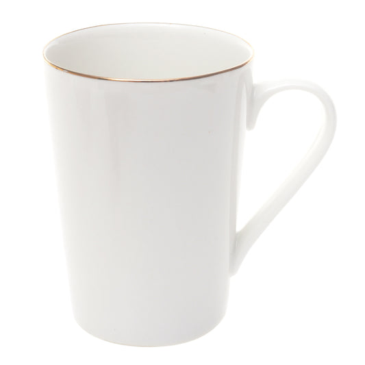 Bone Mug  – Elegant White Mug with Gold Rim - Habitt