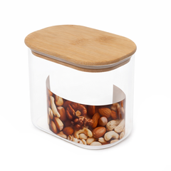 Wood Lid Jar (Small) – Compact Kitchen Storage Container - Habitt