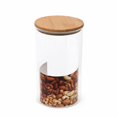 Wood Lid Jar (Large) – Modern Kitchen Storage Container - Habitt