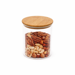 Wood Lid Jar (Small) – Compact Kitchen Storage Container - Habitt