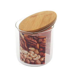 Wood Lid Jar (Small) – Compact Kitchen Storage Container - Habitt