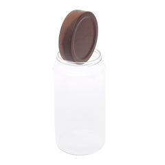 Wood Lid Jar (Large) – Premium Storage Container with Dark Wooden Lid - Habitt