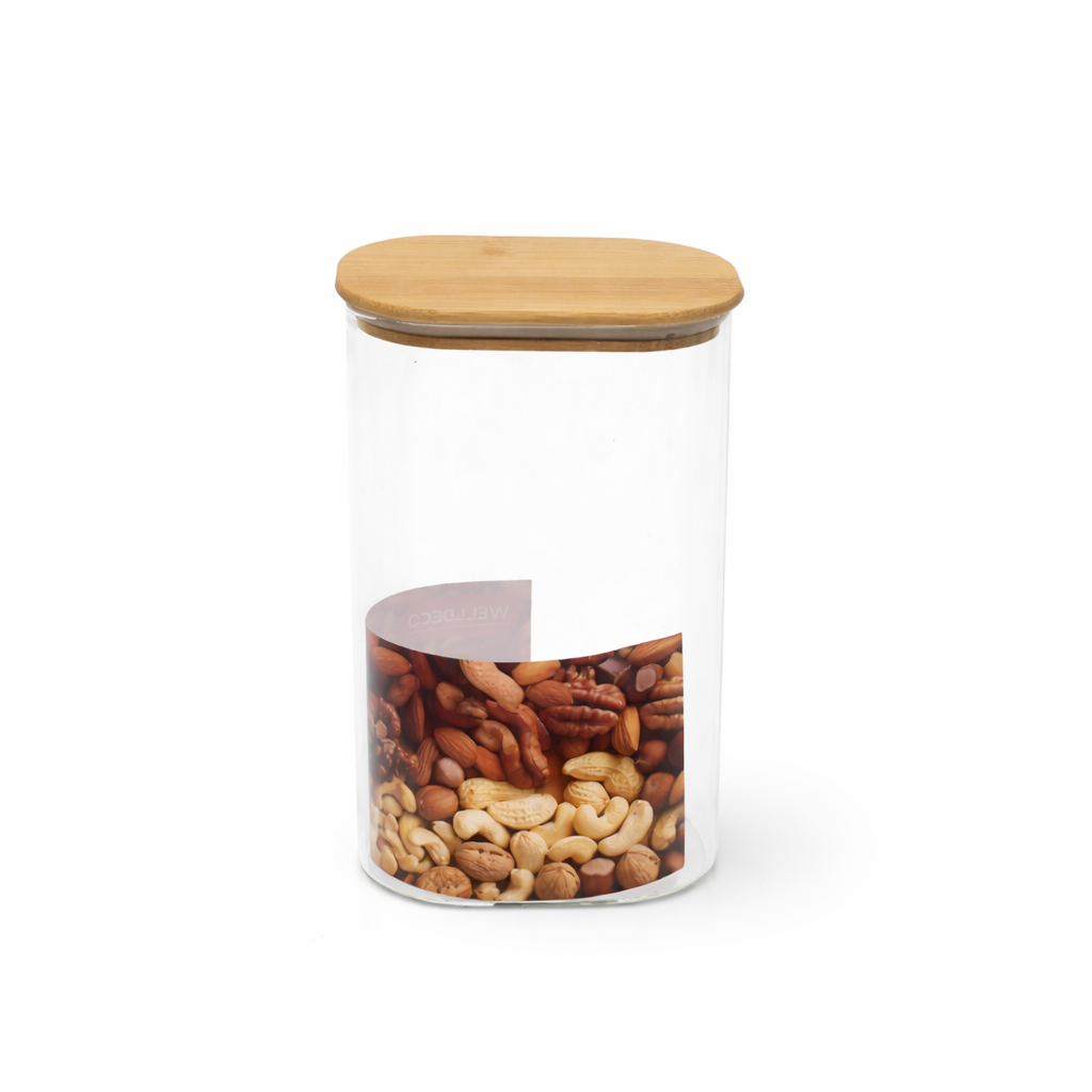 Wood Lid Jar (Medium) – Modern Kitchen Storage Container - Habitt