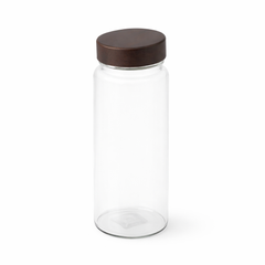 Wood Lid Jar (Large) – Tall Premium Storage Container with Dark Wooden Lid - Habitt