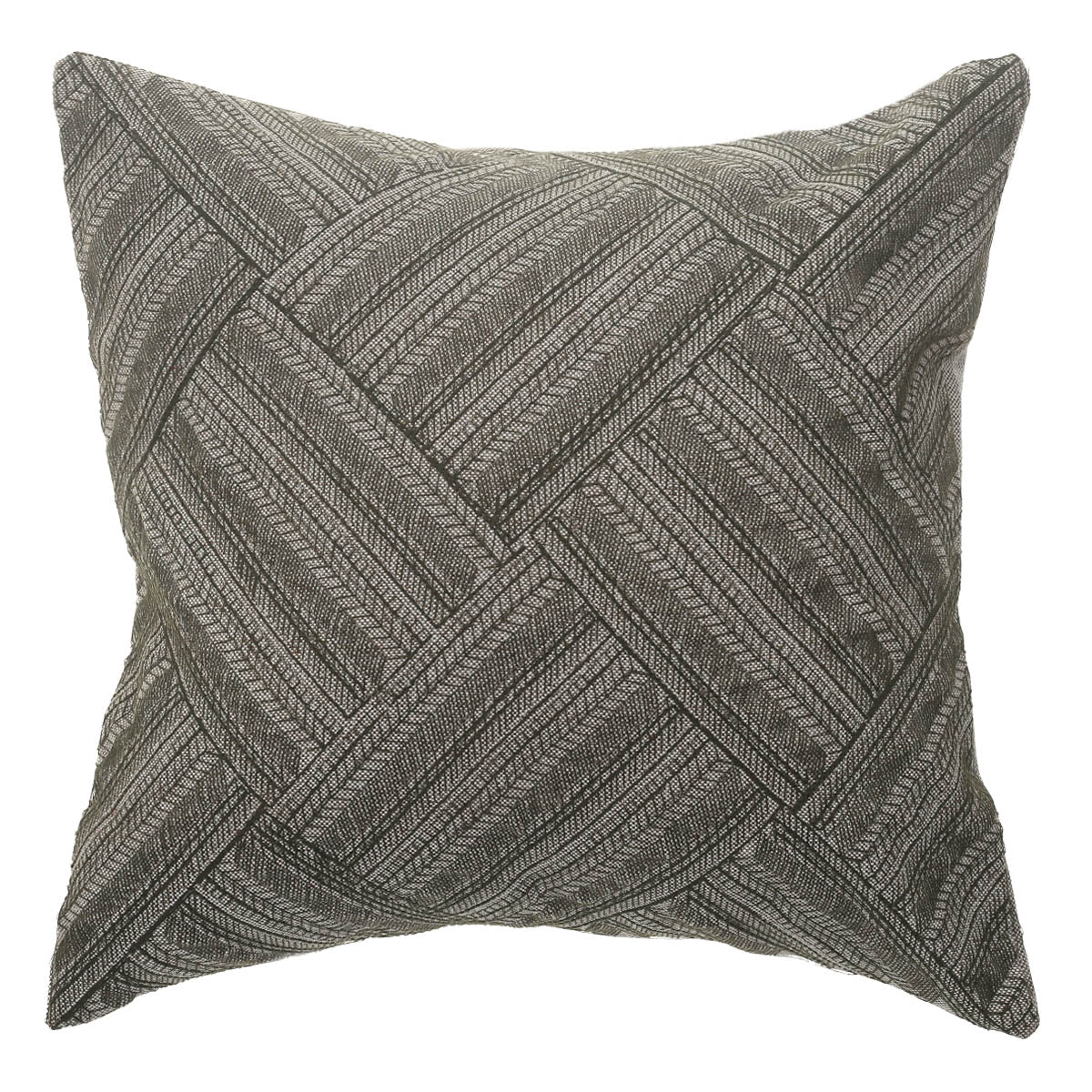 Woven Calm Cushion Cover 20x20" – Textured Geometric Decorative Pillow Cover - Habitt