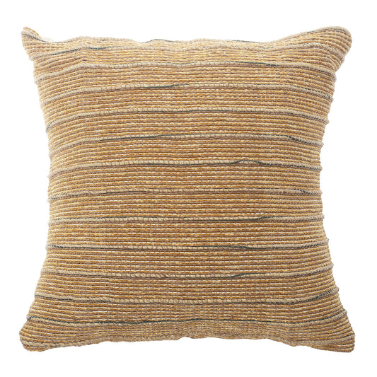 Soft Bark Cushion Cover 16x16" – Rustic Textured Decorative Pillow Cover - Habitt