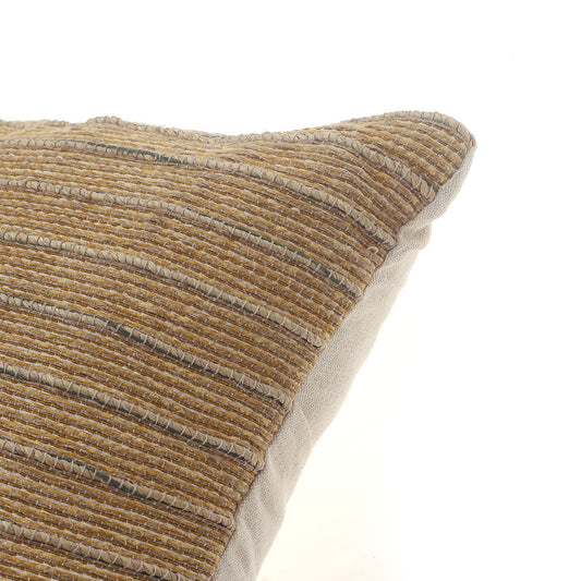 Soft Bark Cushion Cover 16x16" – Rustic Textured Decorative Pillow Cover - Habitt