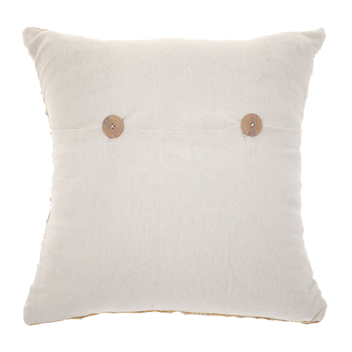 Soft Bark Cushion Cover 16x16" – Rustic Textured Decorative Pillow Cover - Habitt