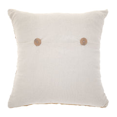 Soft Bark Cushion Cover 16x16" – Rustic Textured Decorative Pillow Cover - Habitt